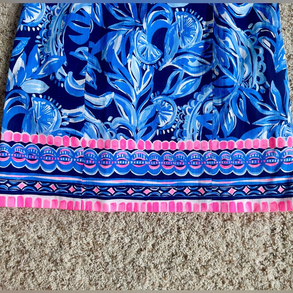 Lilly Pulitzer Gabby Stretch Shift Dress Bondi Blue Scuba Doo. Size 6. Like New! - Picture 4 of 9